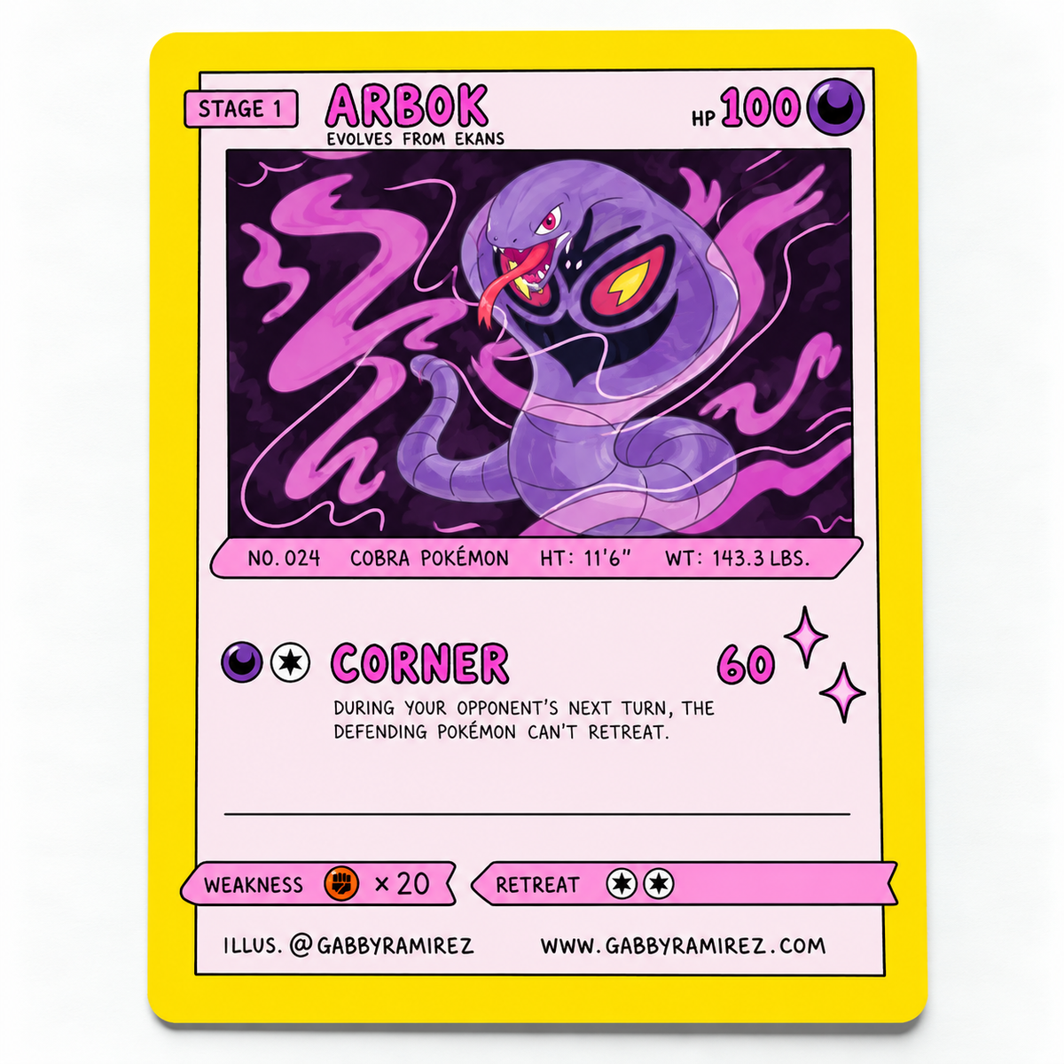 Arbok Gabby Ramirez fan art sticker
