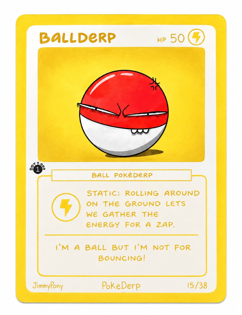 Ballderp Ball PokeDerp 15/38 on a white background