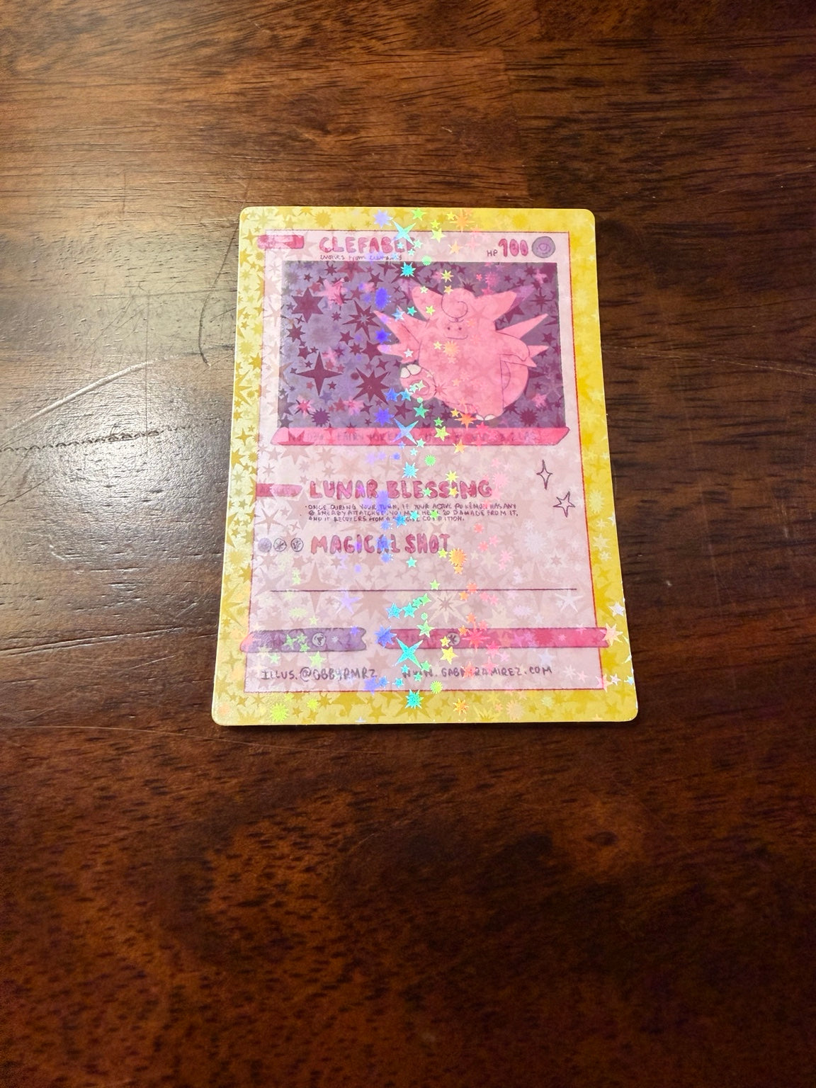 Clefable Gabby Ramirez holo fan art sticker