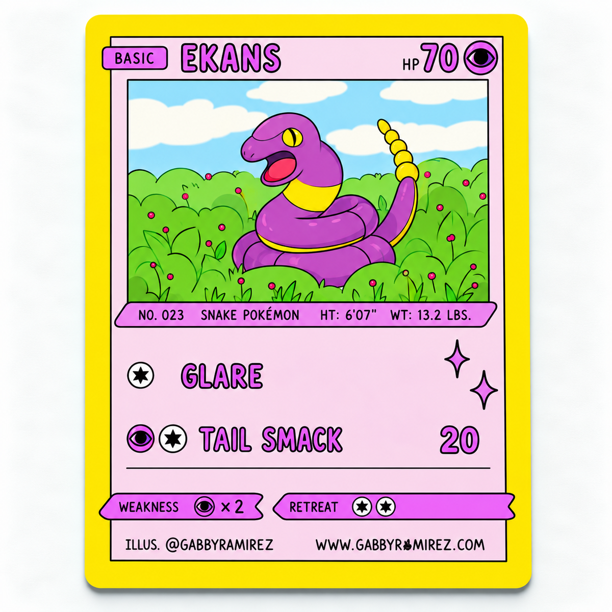 Ekans Gabby Ramirez fan art sticker