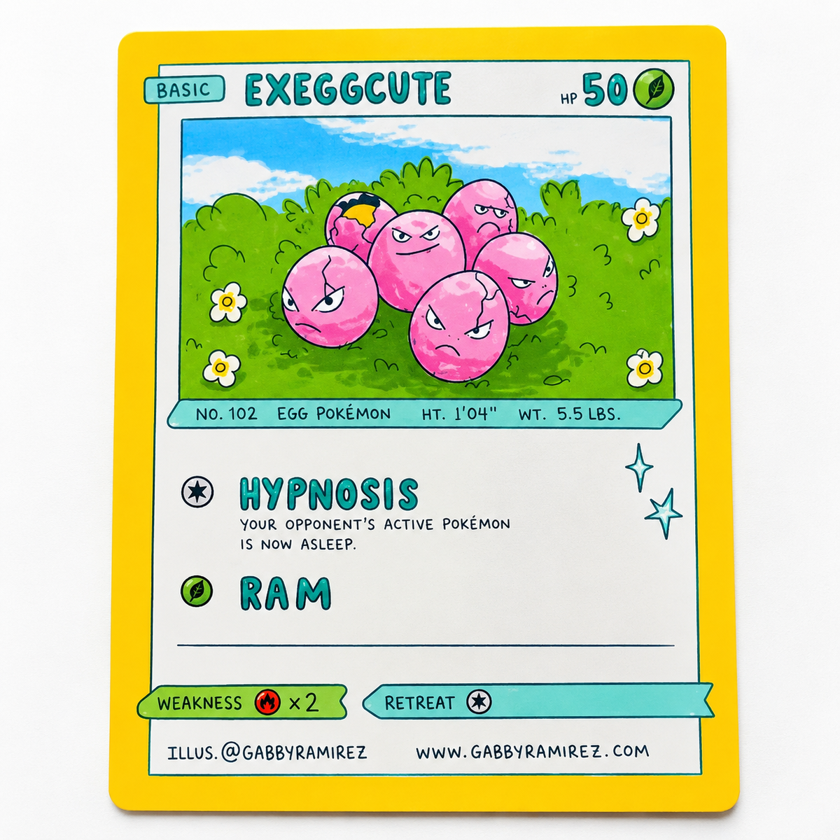 Exeggcute Gabby Ramirez fan art sticker