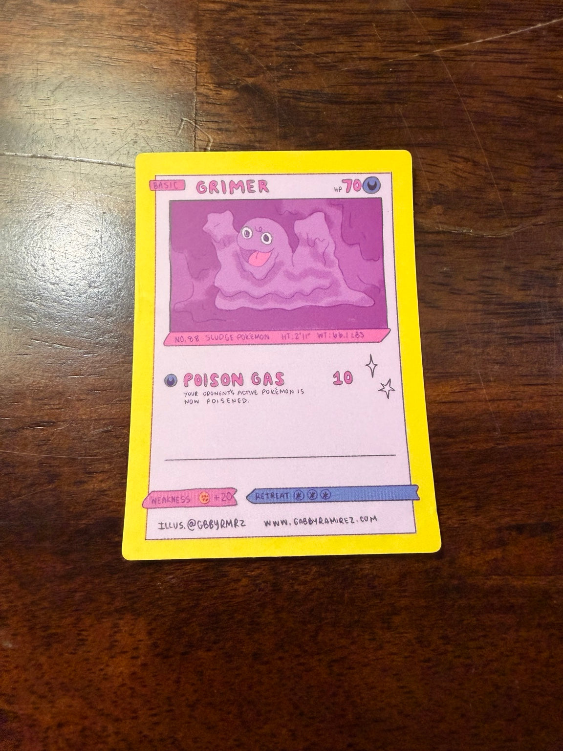 Grimer Gabby Ramirez fan art sticker non-holo