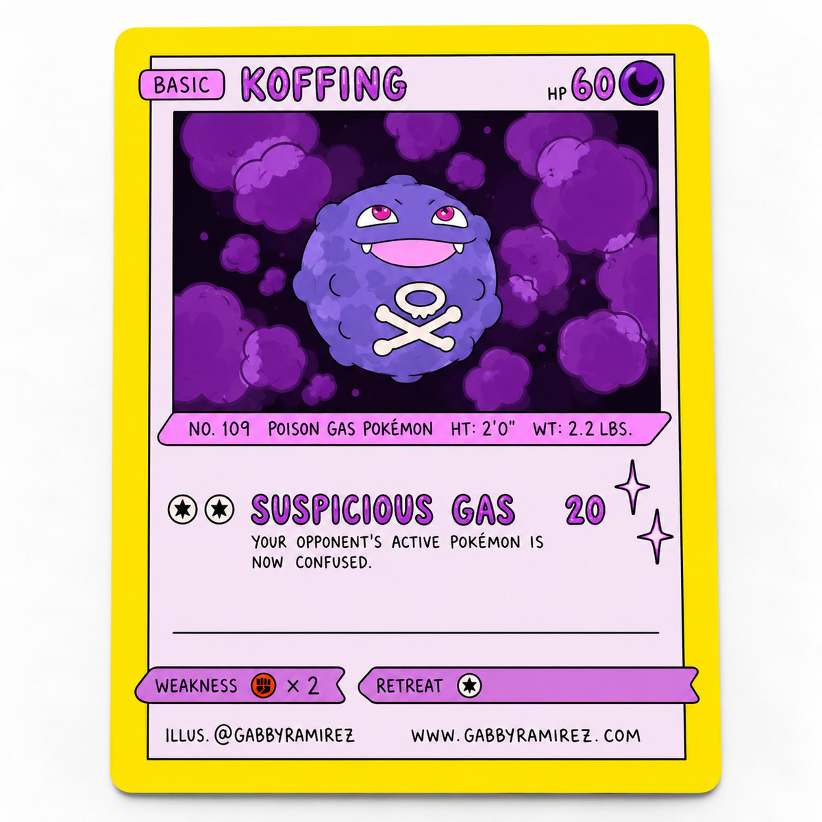Koffing Gabby Ramirez fan art sticker