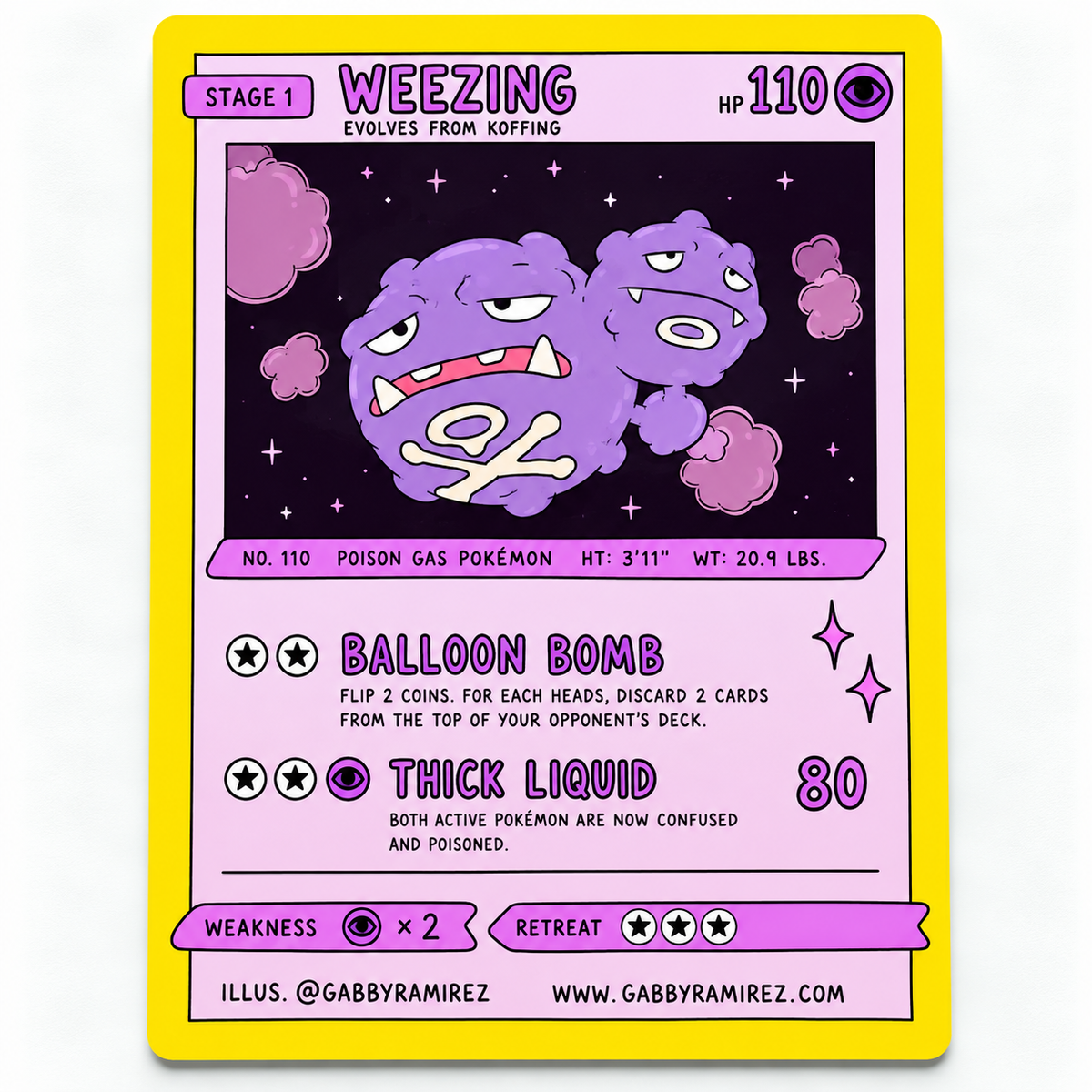 Weezing Gabby Ramirez fan art sticker