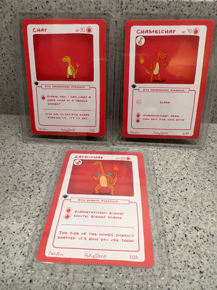 PokeDerp - Char, Chamelchar & Zardichar 1st Edition