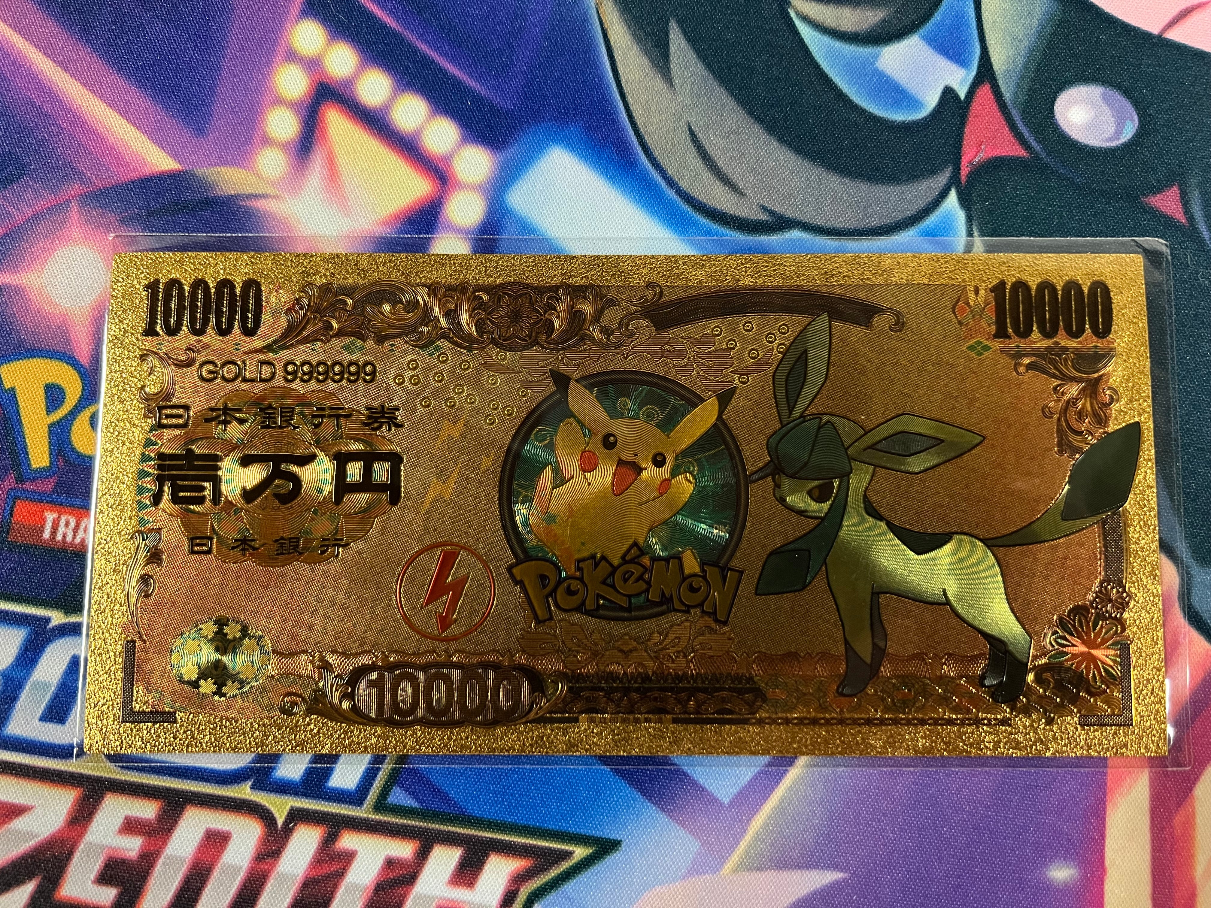 24k gold plated Pokemon art Eeveeloutions Glaceon