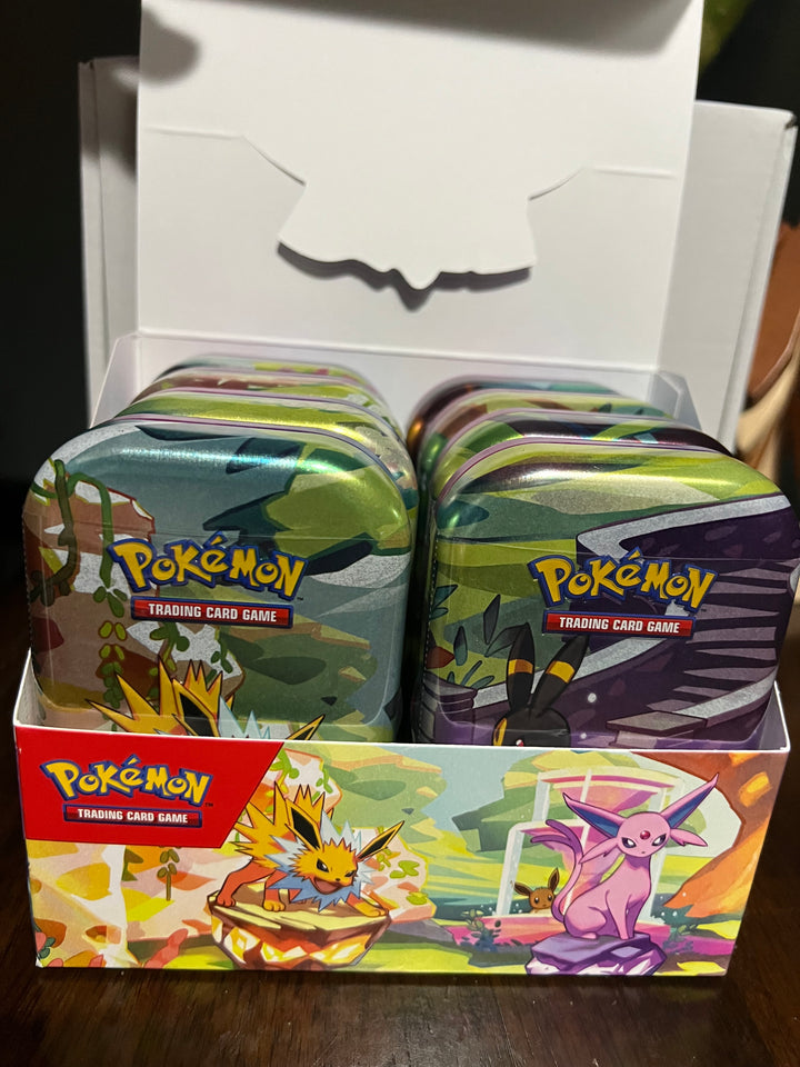 Prismatic Evolutions Mini Tin Display