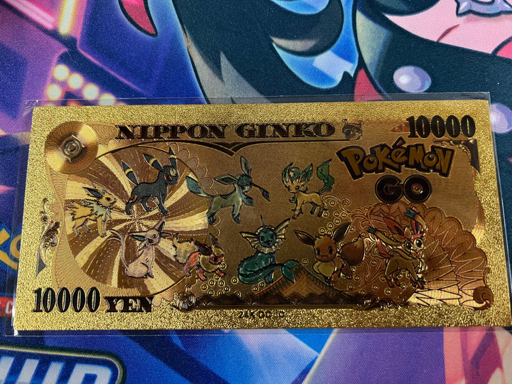 24k gold plated Pokemon art Eeveeloutions Glaceon