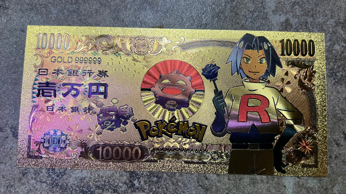 Team Rocket James Gold Yen Banknote