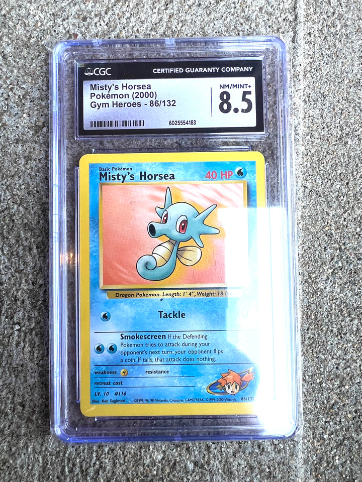 Misty’s Horsea Gym Heroes 86/132 CGC NM/MINT+ 8.5