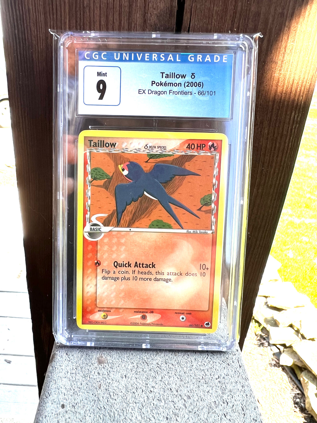Taillow EX Dragon Frontiers 66/101 CGC Mint 9