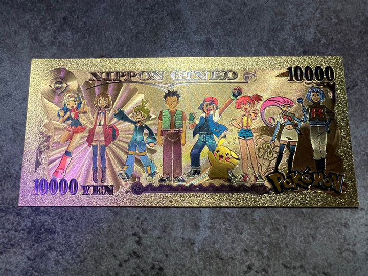Team Rocket Jessie Gold 10000 Yen Banknote