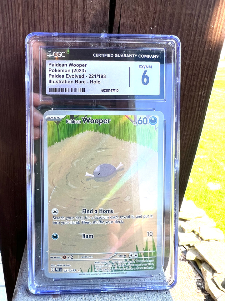 Paldean Wooper Paldea Evolved 221/193 Illustration Rare Holo CGC EX/NM 6