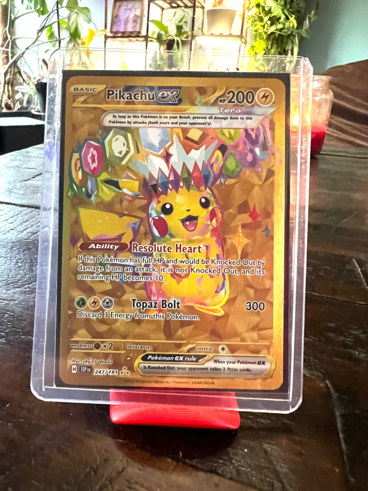 Pikachu ex Hyper Rare Gold Card 247/191 Surging Sparks