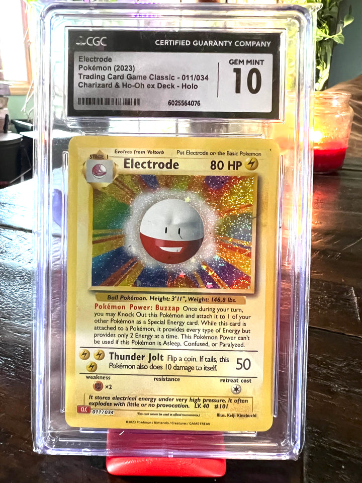 Electrode Trading Card Game Classic Charizard & Ho-Oh ex Deck 011/034 CGC Gem Mint 10