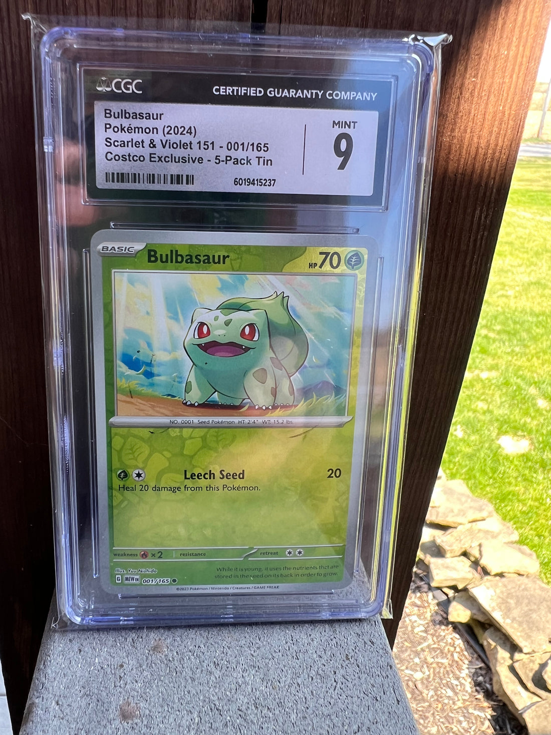 Bulbasaur Scarlet & Violet 151 001/165 Costco Exclusive 5-Pack Tin CGC Mint 9