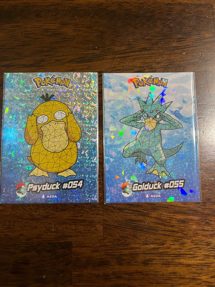 Peru Crystal Collection Psyduck #054 & Golduck #055