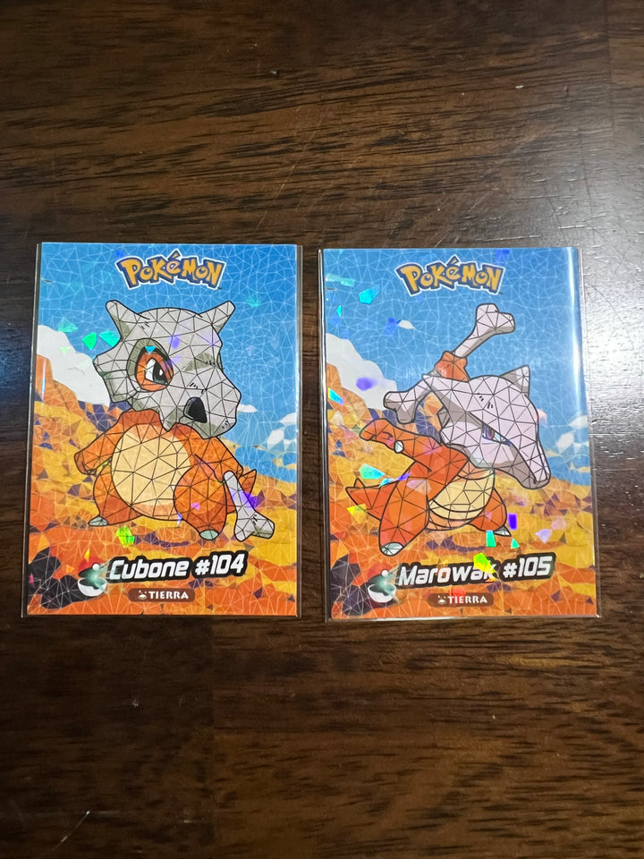 Peru Crystal Collection Cubone #104 & Marowak #105