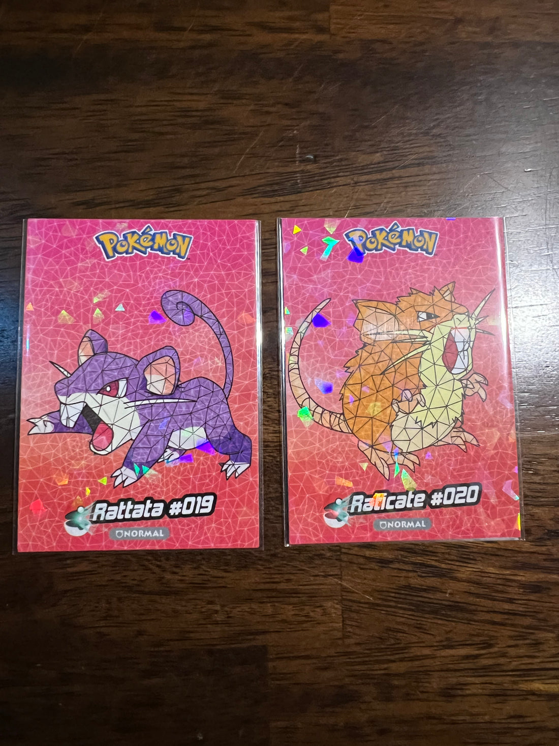 Peru Crystal Collection Rattata #019 & Raticate #020
