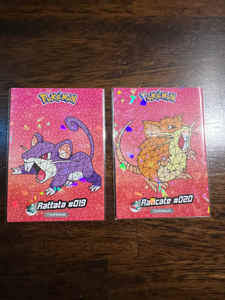 Peru Crystal Collection Rattata #019 & Raticate #020