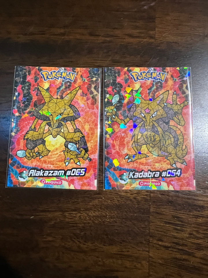 Peru Crystal Collection Kadabra #064 & Alakazam #065