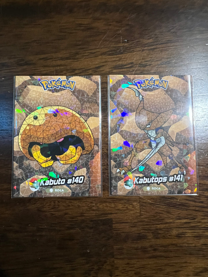 Peru Crystal Collection Kabuto #140 & Kabutops #141