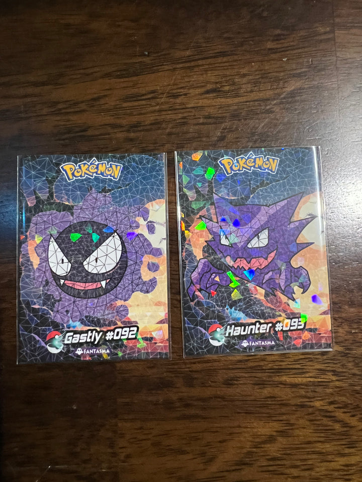 Peru Crystal Collection Gastly #092 & Haunter #093