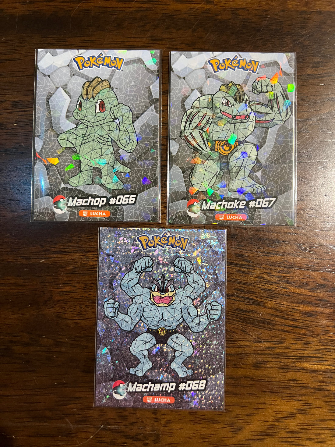 Peru Crystal Collection Machcop #066 & Machoke  #067 & Machamp #068