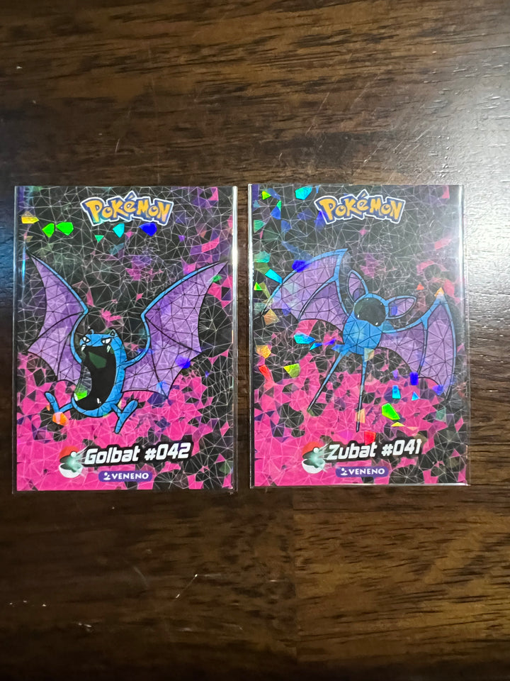 Peru Crystal Collection Zubat #041 & Golbat #042