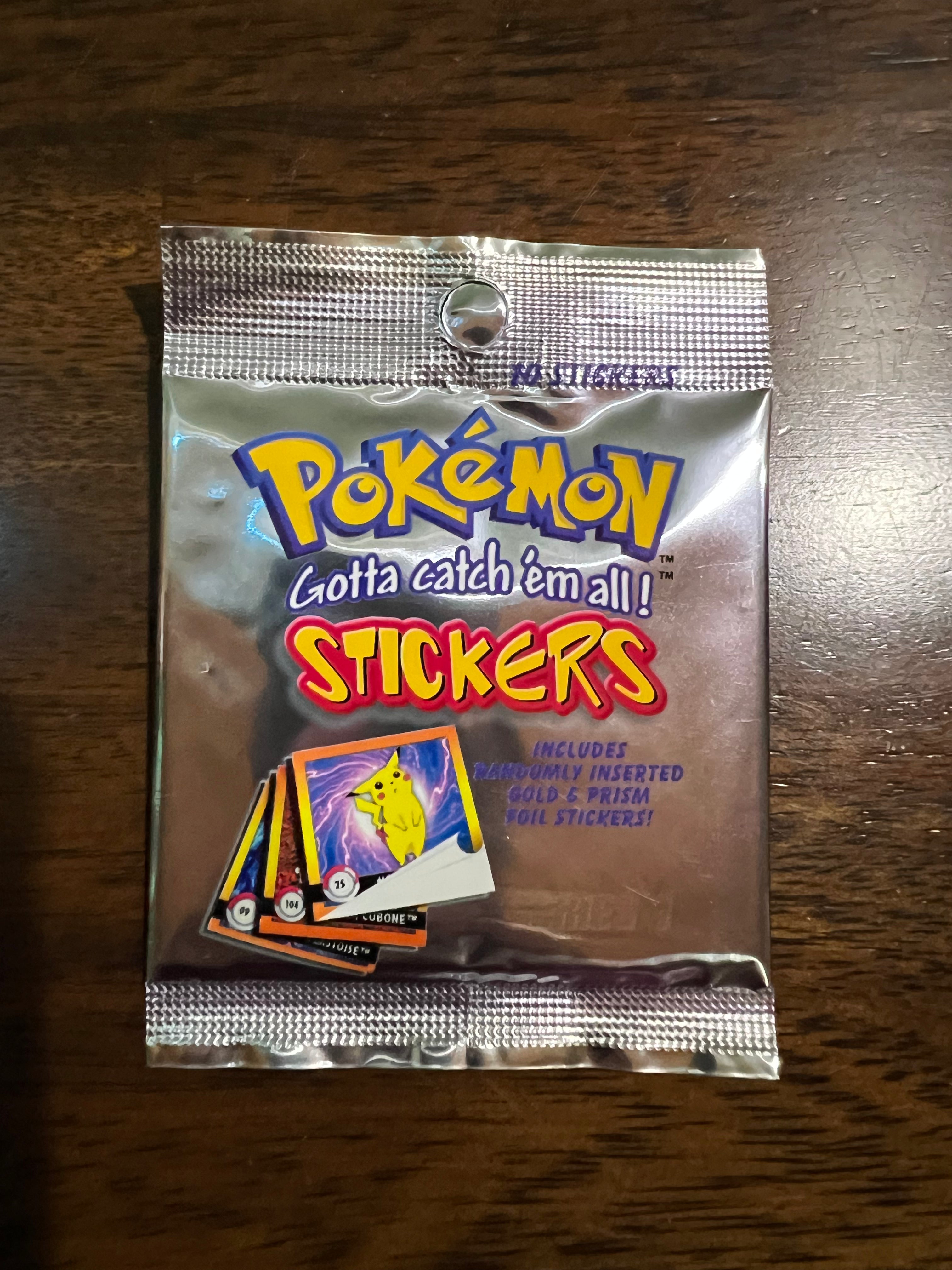 1999 Pokemon Artbox Stickers Pack
