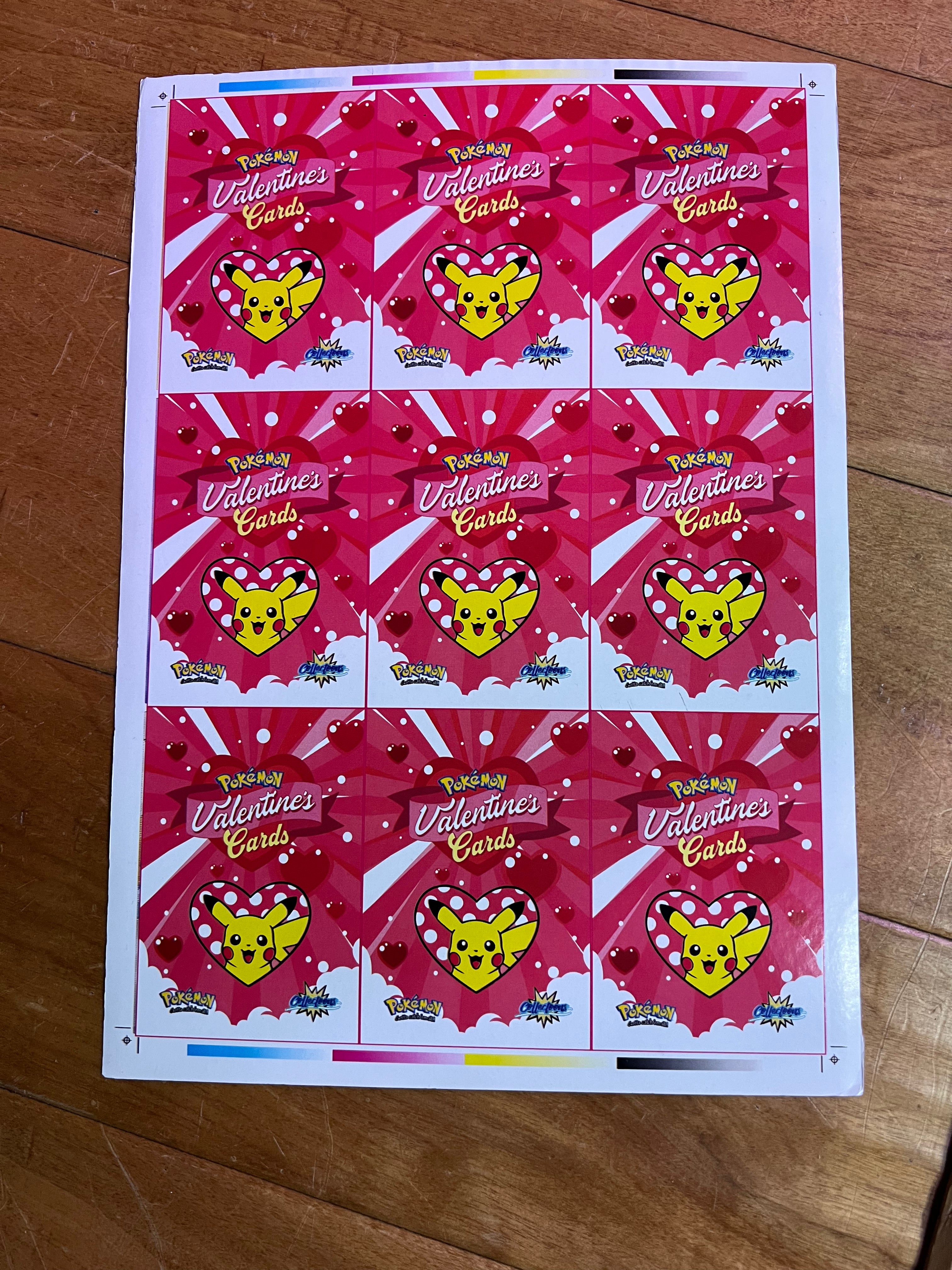 2025 Pokemon Valentine's Day Uncut Sheet Lenticular