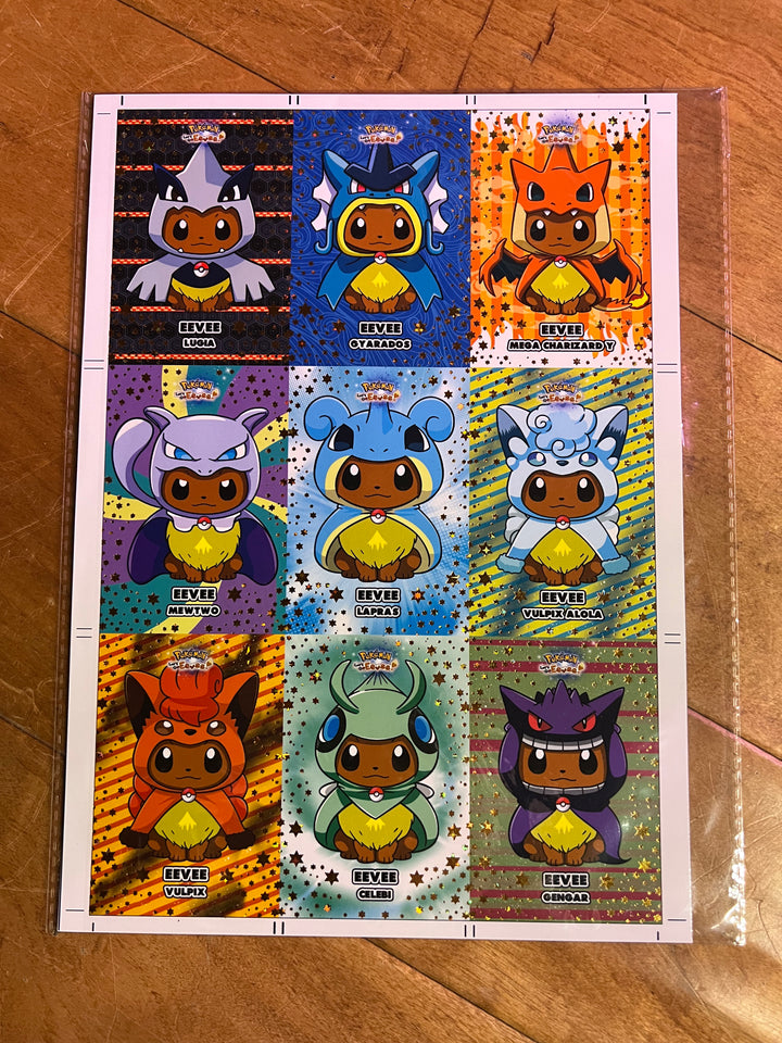 Let's Go Eevee Poncho Uncut Sheet