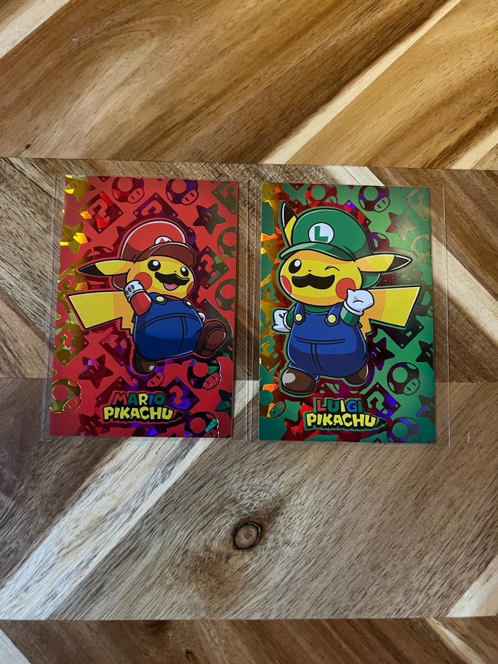 Pokemon Merry Christmas Card Database Rainbow Mario & Luigi Pikachu