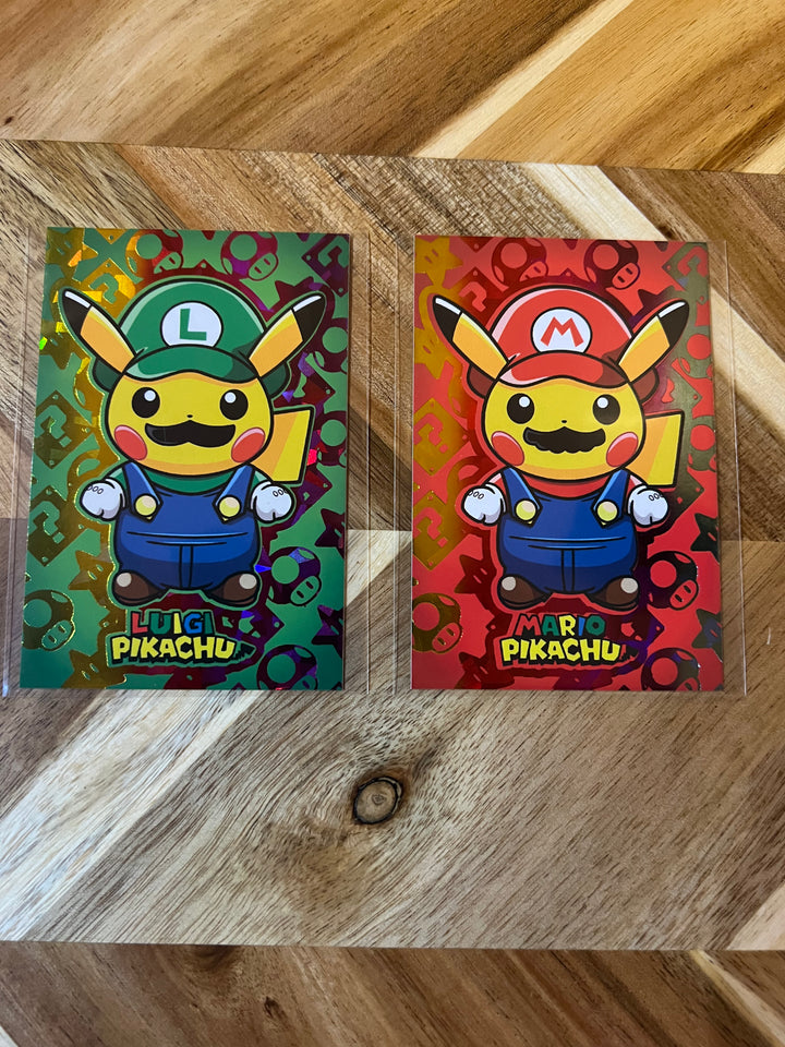Pokemon Merry Christmas Card Database Rainbow Mario & Luigi Pikachu