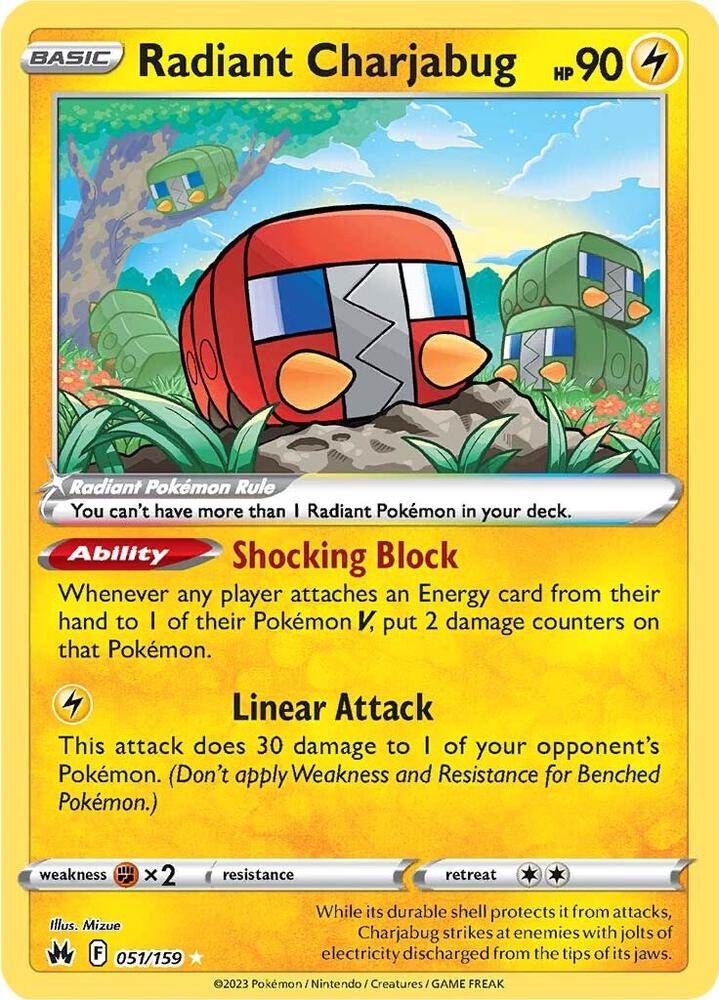 Radiant Charjabug - 051/159 - Crown Zenith
