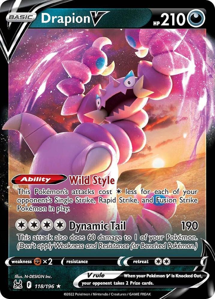 Drapion V - 118/197 - Lost Origin
