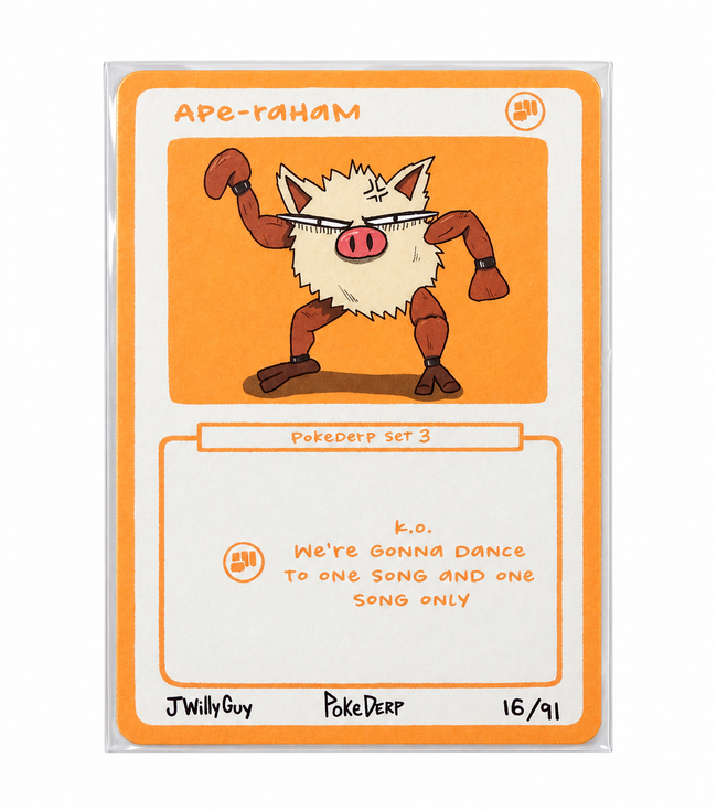 Ape-raham PokeDerp Set 3 16/91 on a white background