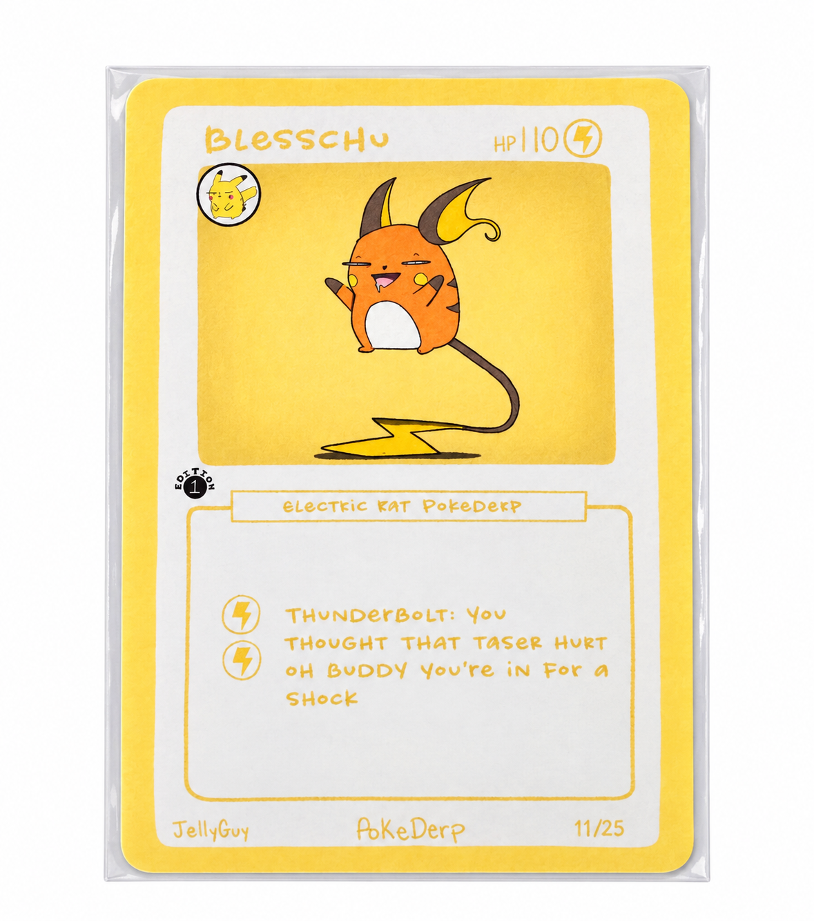 Blesschu Electric Rat PokeDerp 11/25 on a white background
