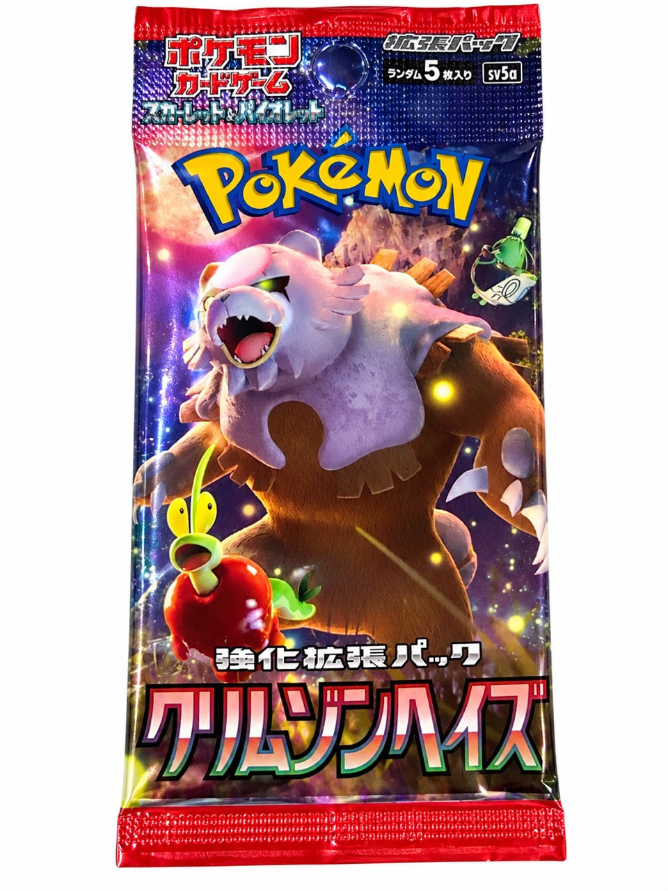 Japanese Pokémon Crimson Haze SV5a sealed booster pack on white background
