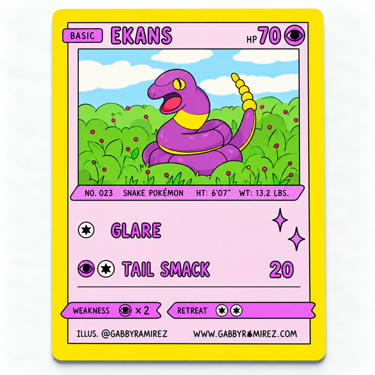 Ekans Gabby Ramirez fan art sticker