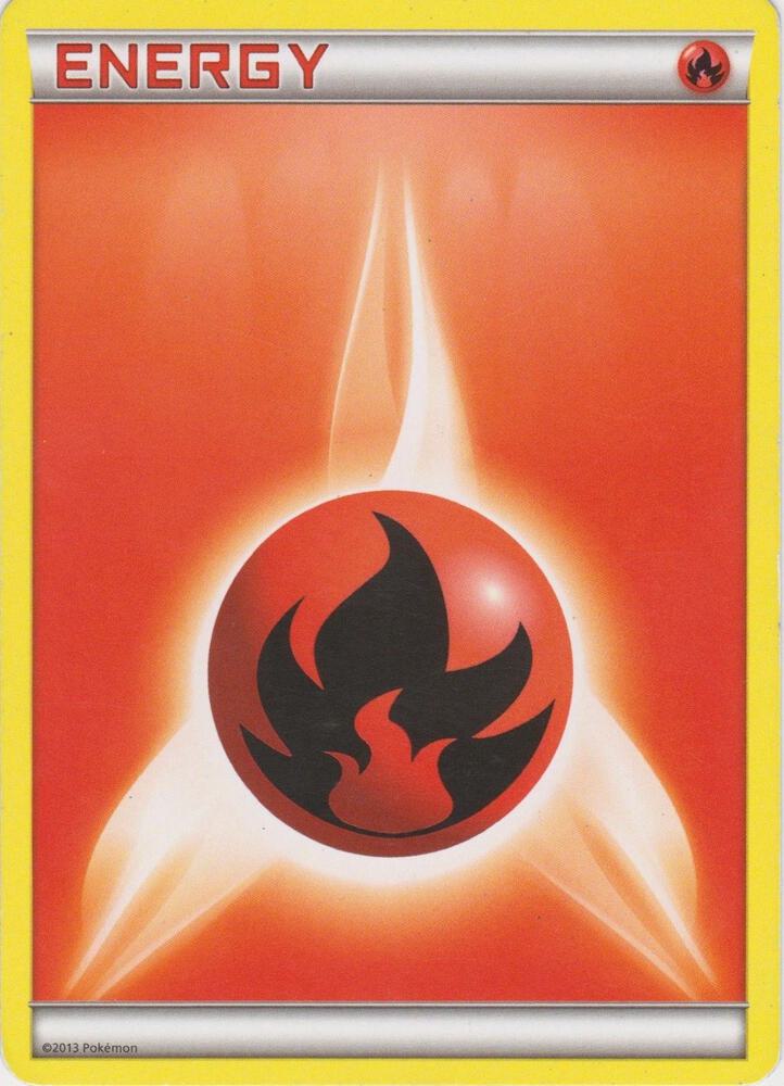 Fire Energy Reverse Holo Pokemon Card  2013