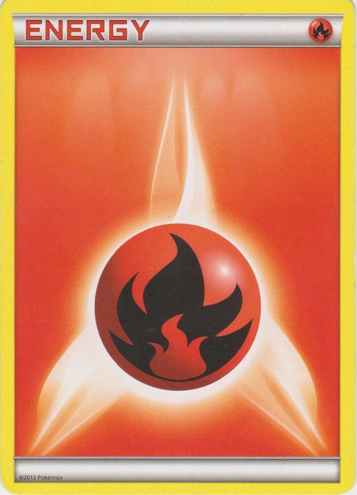 Fire Energy Reverse Holo Pokemon Card  2013