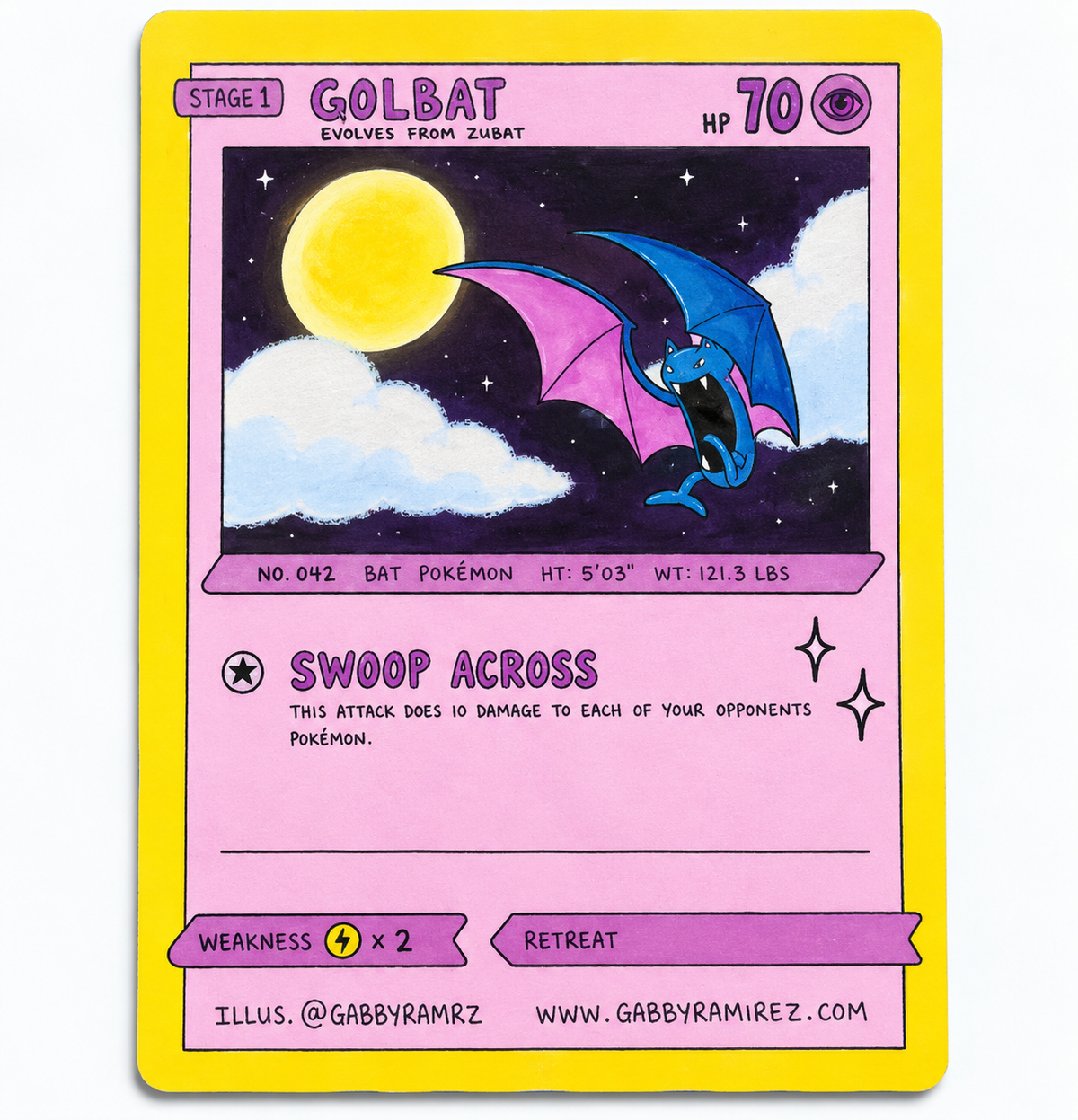 Golbat Gabby Ramirez fan art non-holo