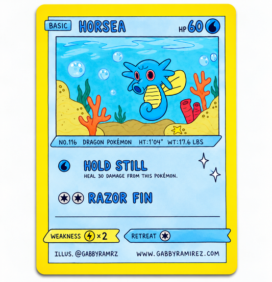 Horsea Gabby Ramirez fan art non-holo