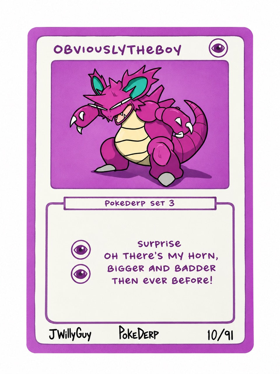 ObviouslyTheBoy PokeDerp Set 3 10/91 on white background