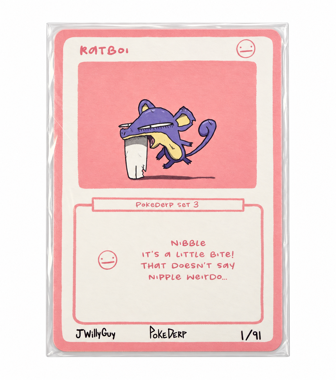RatBoi PokeDerp Set 3 1/91 on a white background