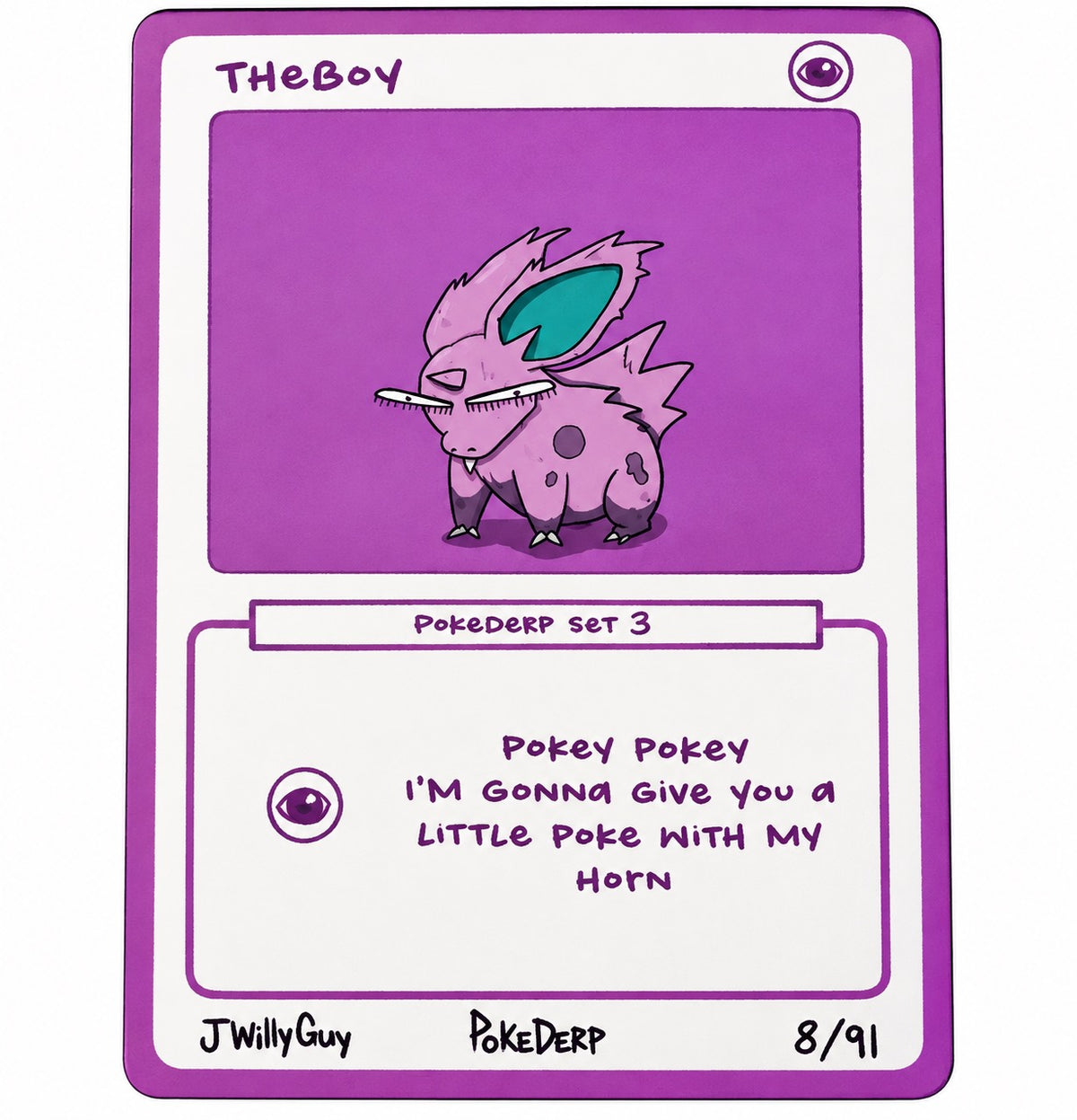 TheBoy PokeDerp Set 3 card 8/91 on white background