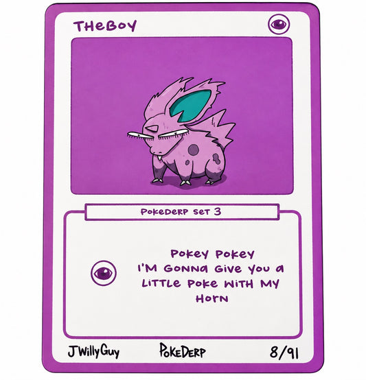 TheBoy PokeDerp Set 3 card 8/91 on white background