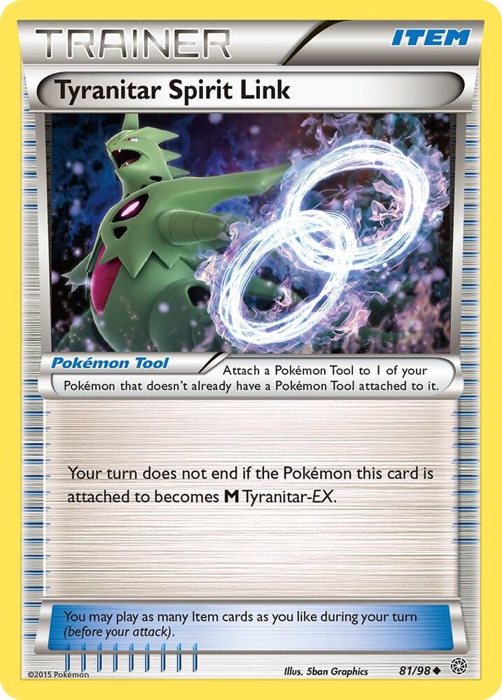 Tyranitar Spirit Link - XY - Ancient Origins Reverse Holo