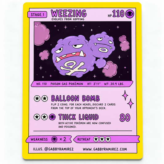 Weezing Gabby Ramirez fan art sticker
